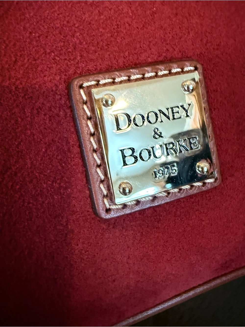 Dooney & Bourke Red Suede Crossbody - Picture 4 of 8